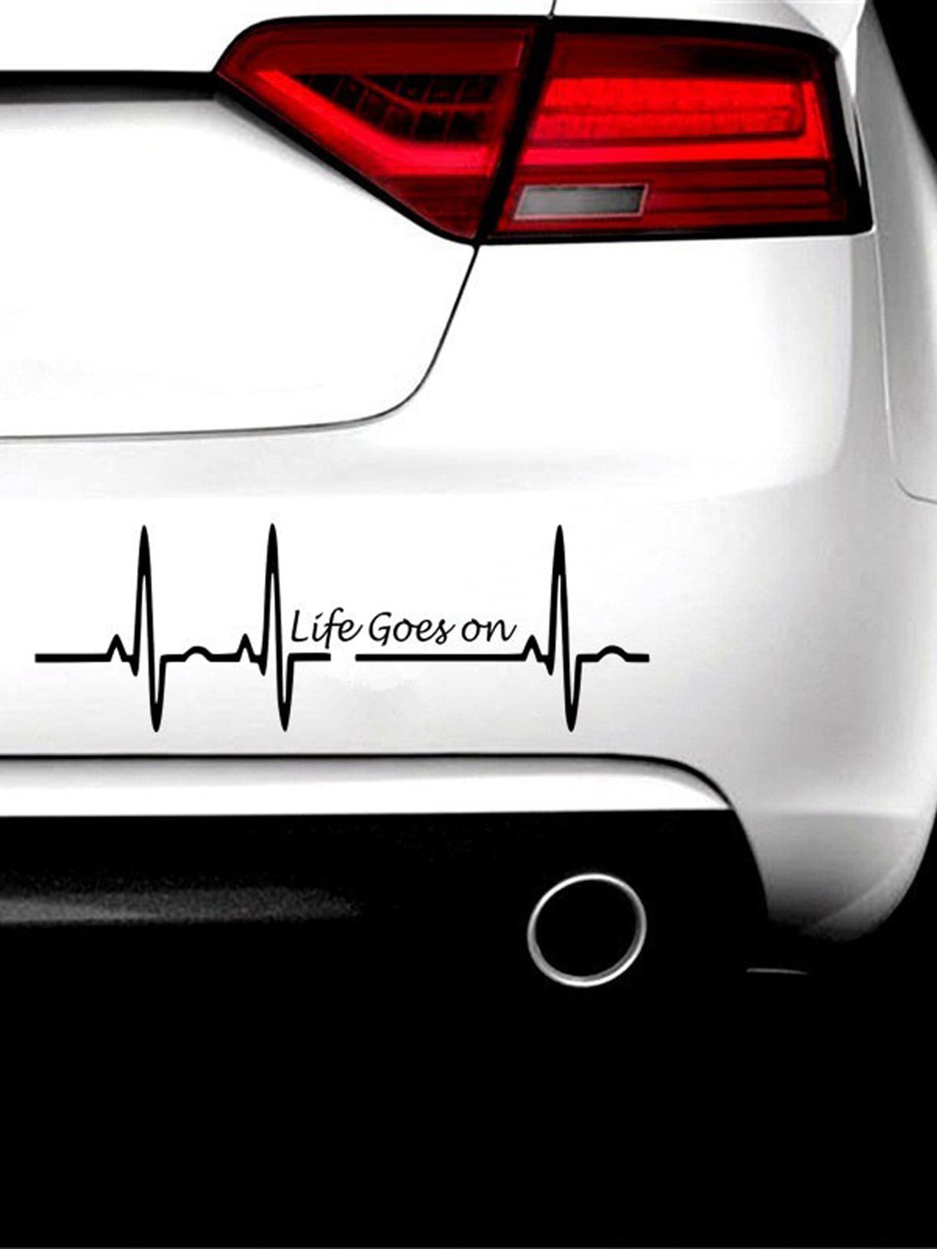 Customized ECG Pattern Car Sticker Decal
